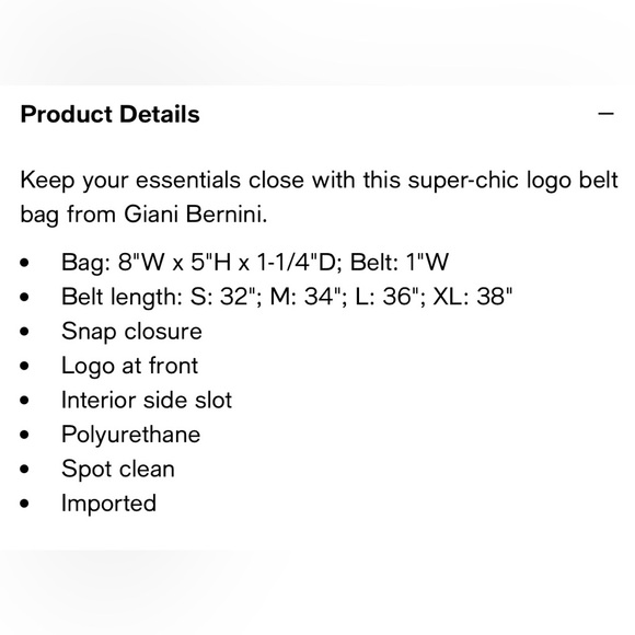 BEAUTIFUL Giani Bernini
Buckle Logo Fanny Pack. BRAND NEW - Picture 9 of 13